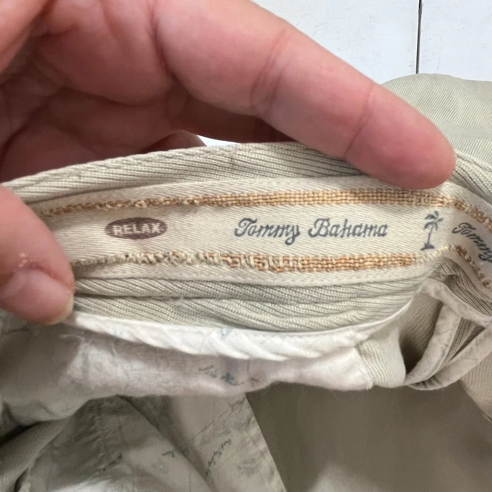 Tommy Bahama Silk Pants Men 36‎ Vintage Y2K Resort Relaxed Luxury Fit